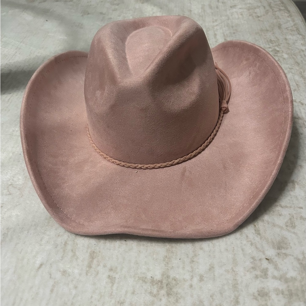 Women's Pink Suede Cowboy Hat - Unbranded
